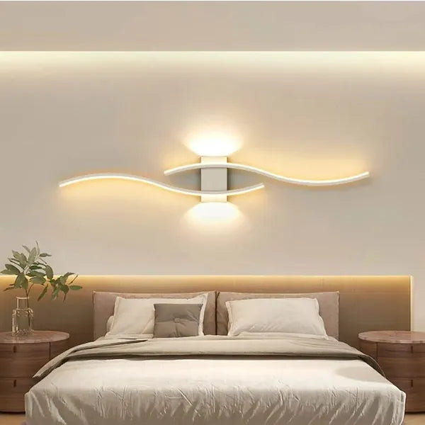 Fehér LED fali lámpa, 60 cm, 24 W, meleg fehér fény, alumínium