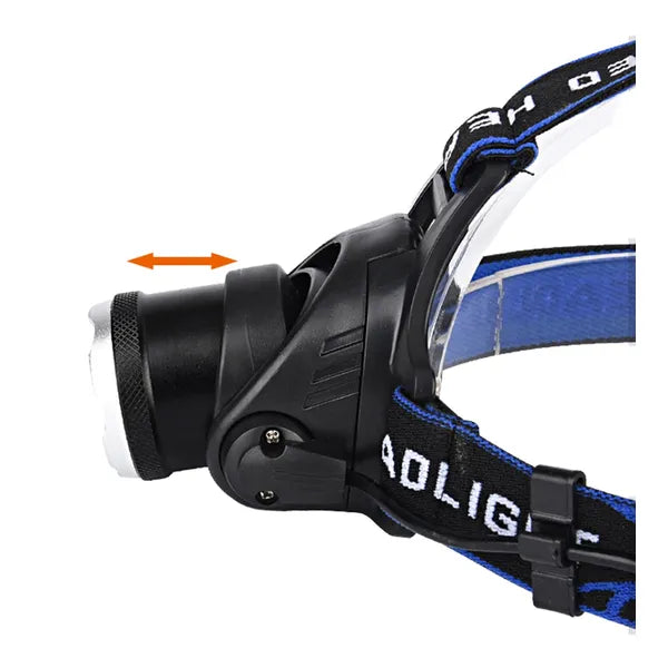 Fejlámpa CREE XM-L T6Z, 1800 lm, ZOOM, IPX4, akkumulátor nélkül