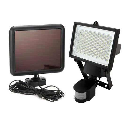 Napelemes 120 LED-es kültéri reflektor mozgás- és fényérzékelővel IP65