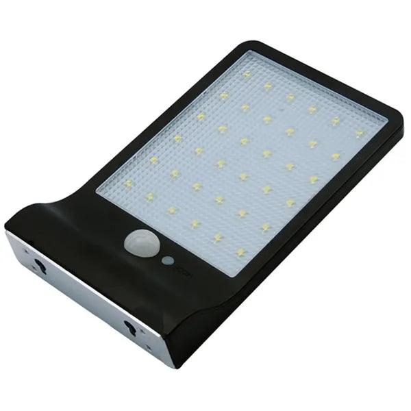 Napelemes utcai-kerti LED lámpa 36 LED, mozgásérzékelő, IP65, falra szerelhető