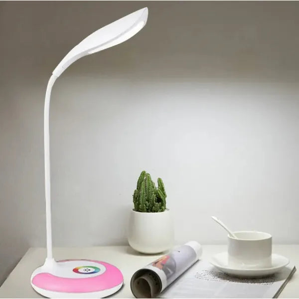 USB újratölthető RGB LED íróasztali lámpa, 3 fokozatú érintős fényerő, 5W