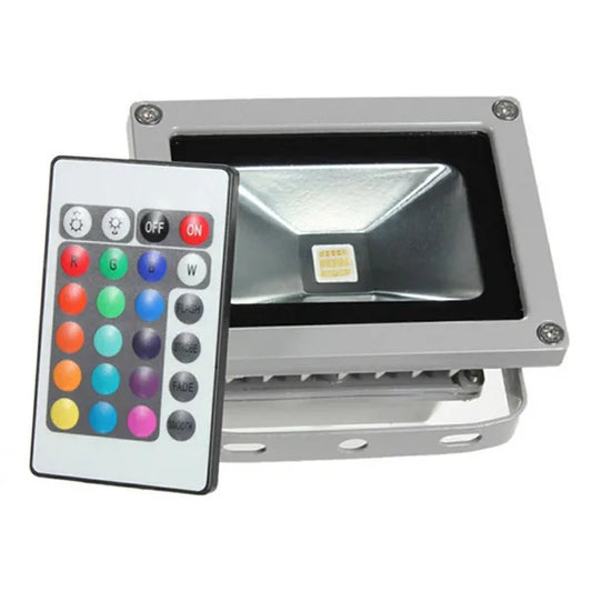 RGB LED reflektor 9,6 W, IP65, távirányító, 16 szín, kültéri