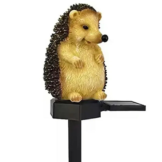 Napelemes LED sün alakú kerti lámpa, meleg fehér fény, IP67, 38 cm