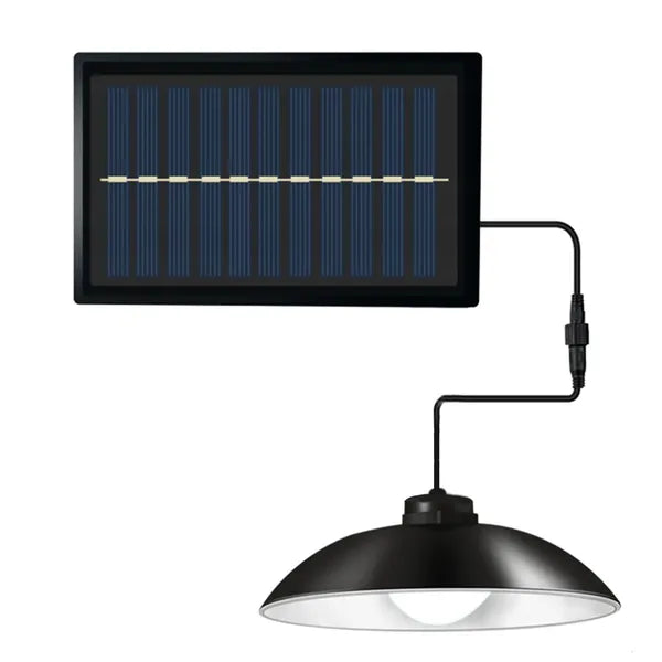 Függesztett napelemes LED kerti csillár, 16 LED, távirányító, 3 m kábel