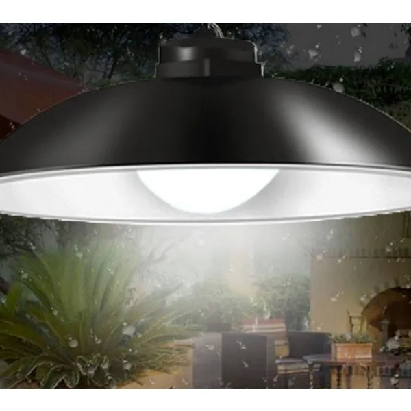 Függesztett napelemes LED kerti csillár, 16 LED, távirányító, 3 m kábel