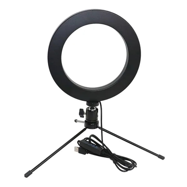 16 cm-es USB LED gyűrűs selfie lámpa, tripod állvány, 3 színhőmérséklet