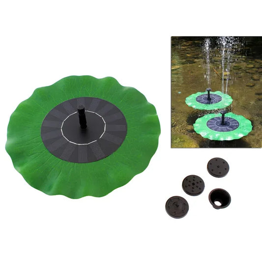 Napelemes úszó levél formájú szökőkút pumpa, 17 cm, 160 l/óra