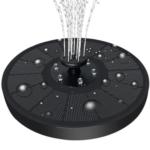 Napelemes kerti tószökőkút szivattyú RGB LED világítással, 150 L/h, 60 cm