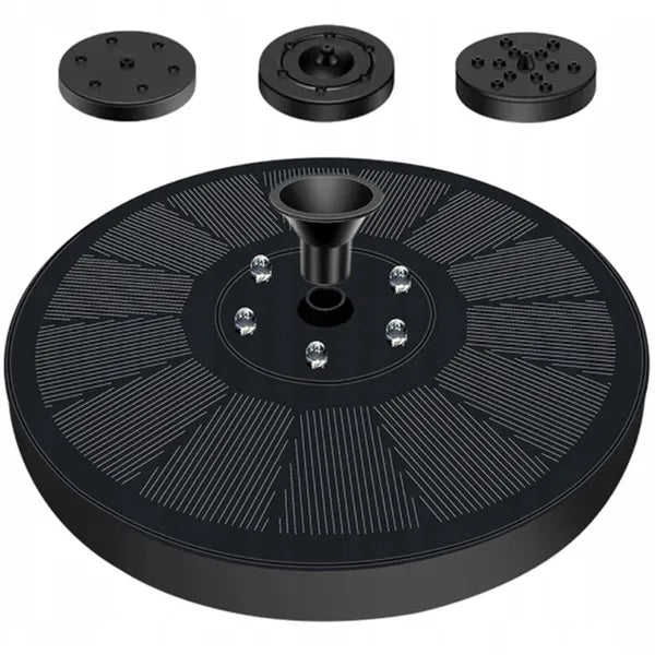 Napelemes kerti tószökőkút szivattyú RGB LED világítással, 150 L/h, 60 cm