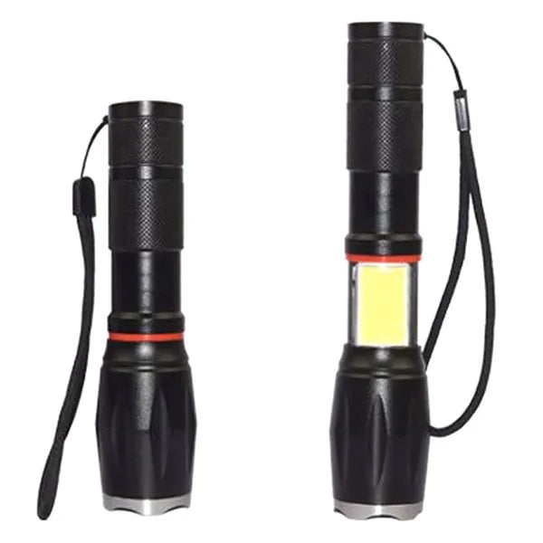 Taktikai LED zseblámpa T6, 300 m zoom, IPX4, 18650 akkuval