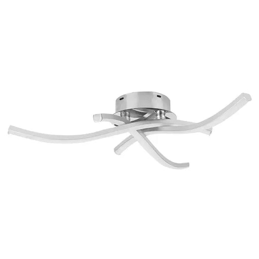Modern LED mennyezeti lámpa, króm, 16 W, 43×43 cm, neutrál fehér