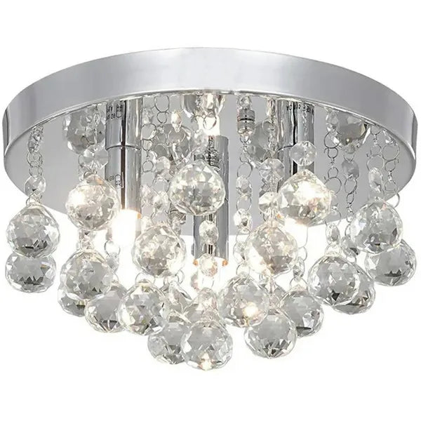 Függő mennyezeti csillár kristályokkal, krómozott, 3 LED G9 60W