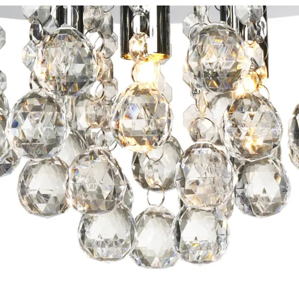Függő mennyezeti csillár kristályokkal, krómozott, 3 LED G9 60W