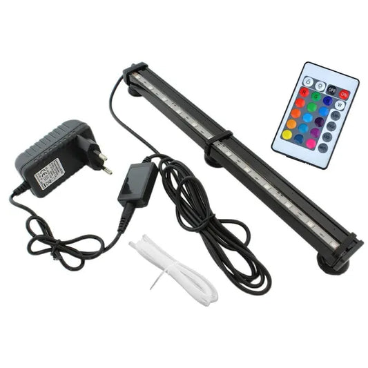 Akvárium RGB LED lámpa 28 cm, IP68, távirányítóval (15×5050 SMD)