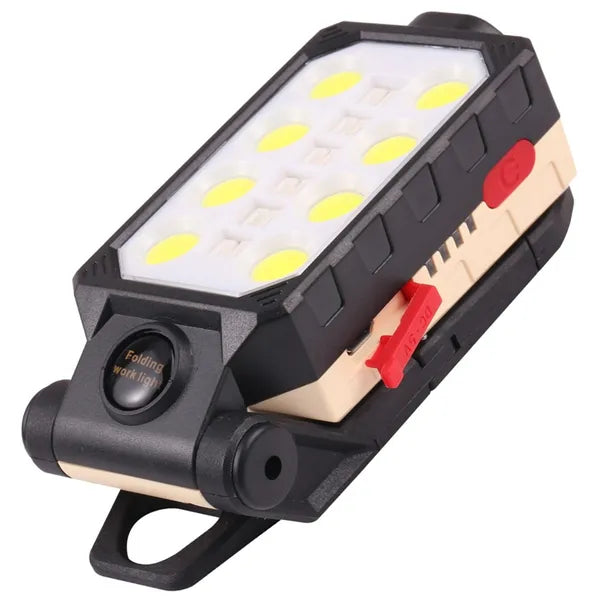 Akkumulátoros COB LED munkalámpa, 8 W, mágneses talp, 2200 mAh