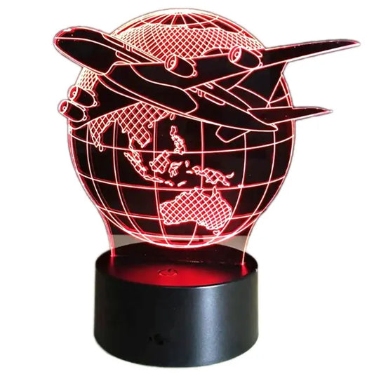 3D LED éjjeli lámpa bolygó mintával, RGB, távirányító, USB/AA