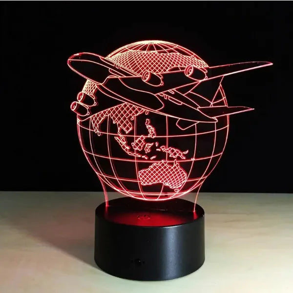 3D LED éjjeli lámpa bolygó mintával, RGB, távirányító, USB/AA