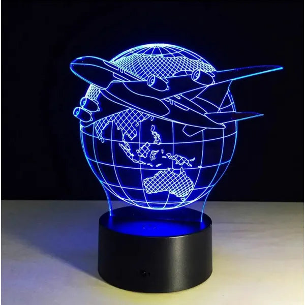 3D földgömb alakú éjszakai fény, LED lámpa színes háttérvilágítással, távirányítóval, USB