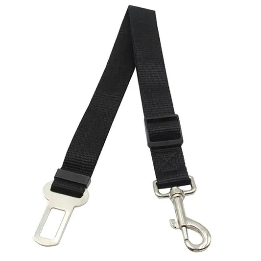 Állítható fekete kutya autós biztonsági öv, 50-70 cm