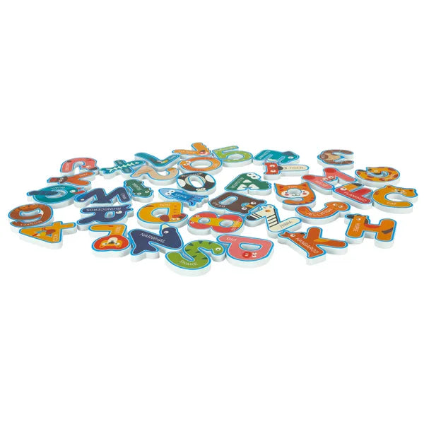 Szivacs hab fürdőpuzzle betűk és számok – 36 db, tapadó hálóval