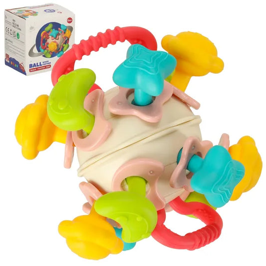 Bibi-Inn baba érzékszervi labda szilikon rágókával, 0+, 10 cm