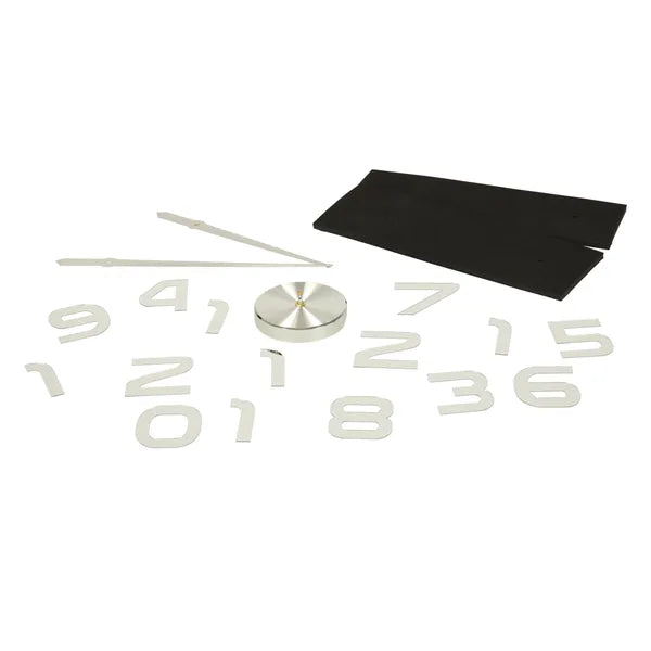 Ezüst 3D tükör falióra DIY, öntapadós, 80–120 cm, XL