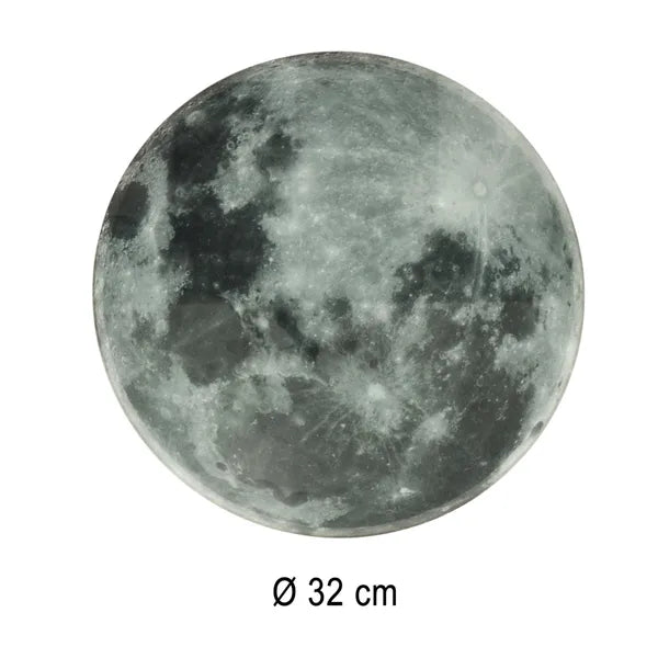 Holdas falióra LED kijelzővel, hőmérséklet- és dátumfunkció, 32 cm, szürke