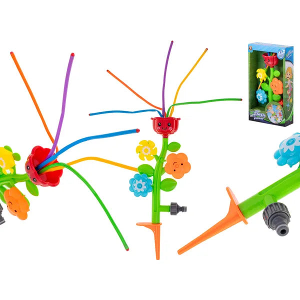 Gyerek kerti virágos vízpermetező szökőkút, kerticsap-csatlakozó, 28 cm