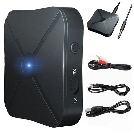 Bluetooth audio adó-vevő adapter, micro USB, jack, 11x8x3 cm