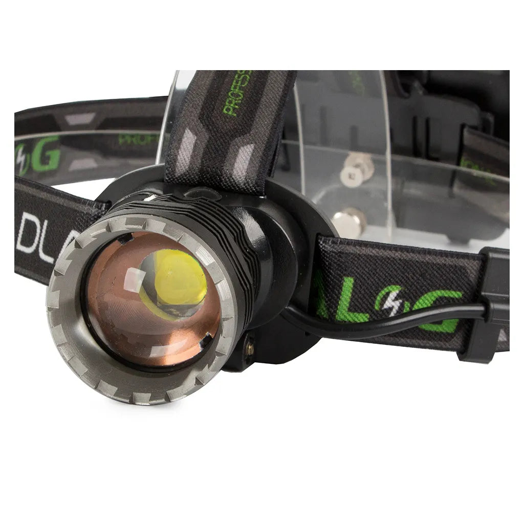 Fejlámpa CREE XHP99 ZOOM LED-del, powerbank funkcióval, hátsó világítással, fekete
