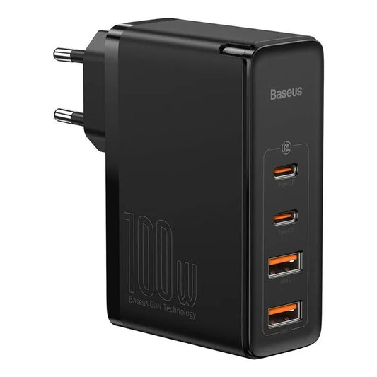 Baseus GaN2 Pro Quick 2x USB + 2x USB-C, 100W, EU (fekete)