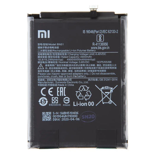 BN51 Xiaomi eredeti akkumulátor 4900mAh (szervizcsomag)