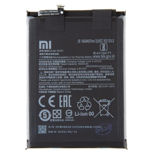 BN54 Xiaomi eredeti akkumulátor 5020mAh (szervizcsomag)