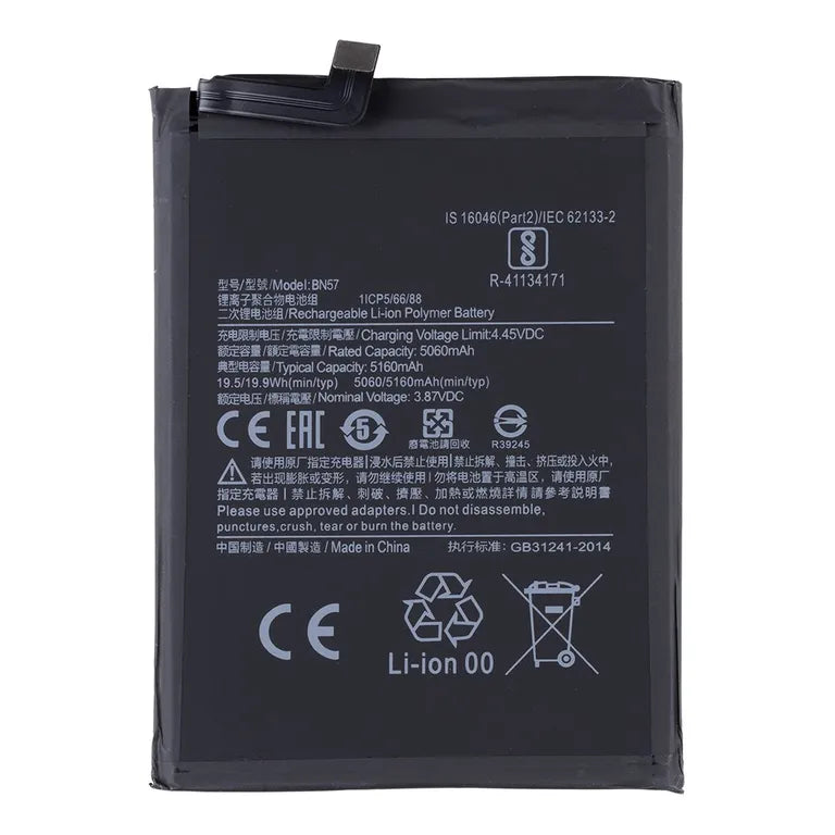BN57 Xiaomi akkumulátor 5160mAh (OEM)