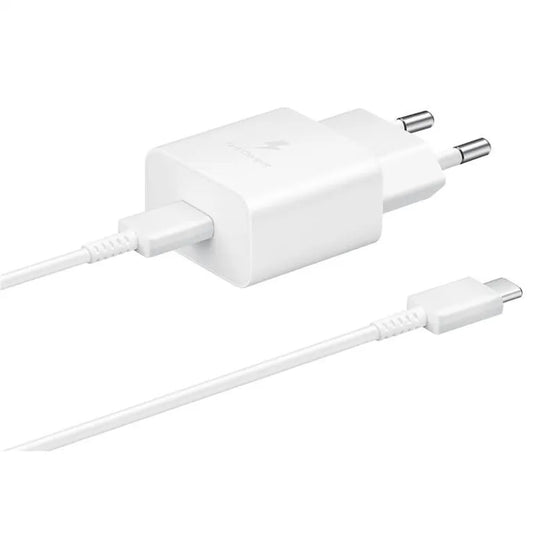 EP-T1510EWE + EP-DA705BWE Samsung 15W-os utazási töltő + USB-C/USB-C adatkábel fehér (OOB Bulk)