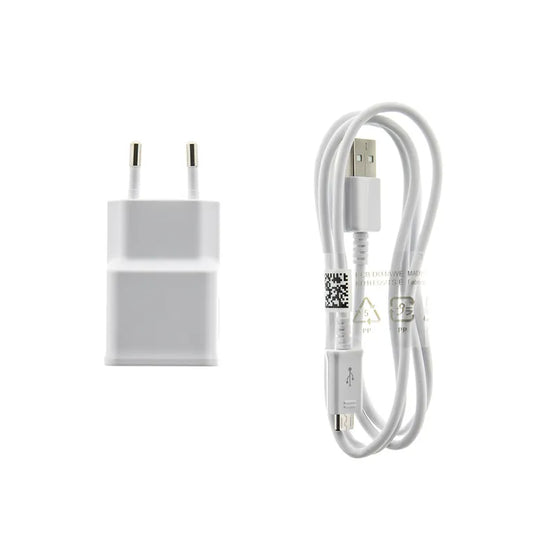 EP-TA50EWE + ECB-DU4AWE Samsung 8W-os utazási töltő + microUSB adatkábel fehér (OOB Bulk)