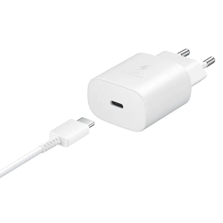 EP-TA800XWE Samsung 25W-os utazási töltő + USB-C adatkábel Fehér