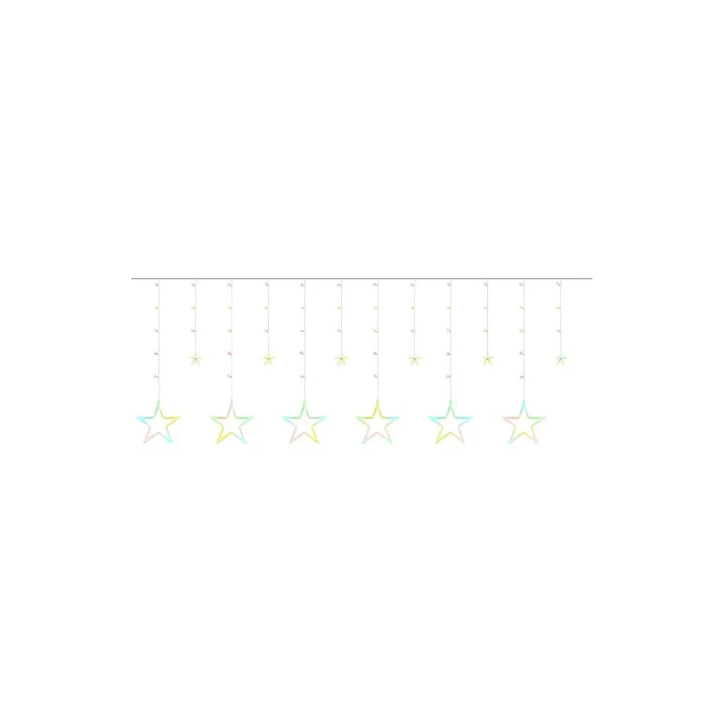 Csillag fényfüggöny 138 LED, többszínű, 31V