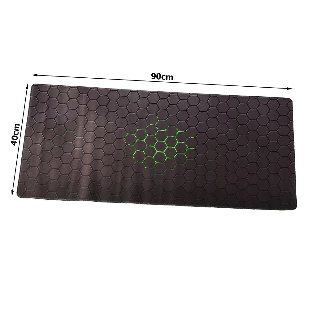 Hatszög mintás gamer- íróasztal alátét XXL, 90x40 cm