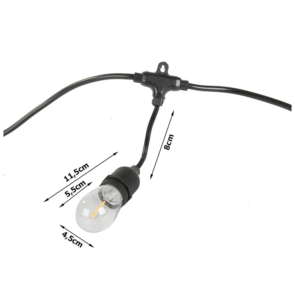 GARDEN GIRLING BRANDA 20 LED E27 20m – A Világító Kertgirland Mesés Nyári Estékhez