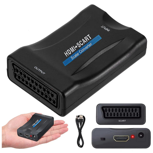 HDMI (in) - SCART (out) (Euro csatlakozó) AV Konverter Full HD Minőségben