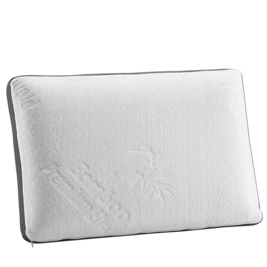 Herzberg Antiallergén bambusz memóriahabos párna, 60cm x 40cm x 12cm, fehér