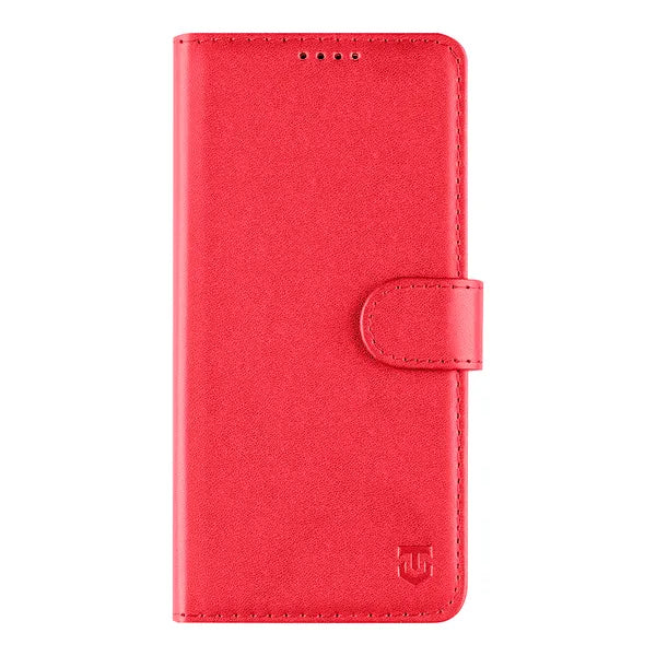 Telefontok Honor X6a - Tactical Field piros szilikon keretes könyvtok mágneses ráhajtófüllel