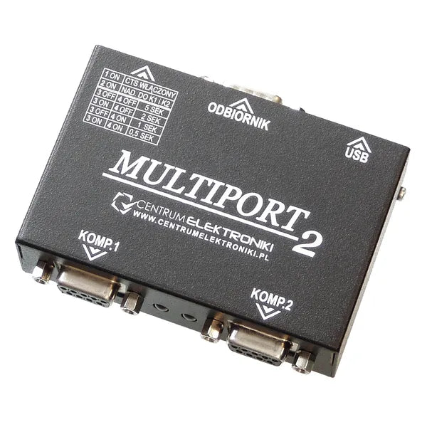 Multiport RS-232 elosztó pénztárnyomtatóhoz, 2 számítógéphez