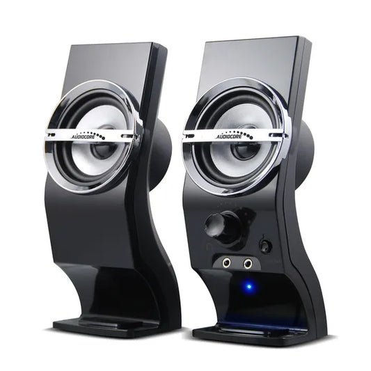 Audiocore AC805 6 W USB számítógépes sztereó hangszórók, fekete