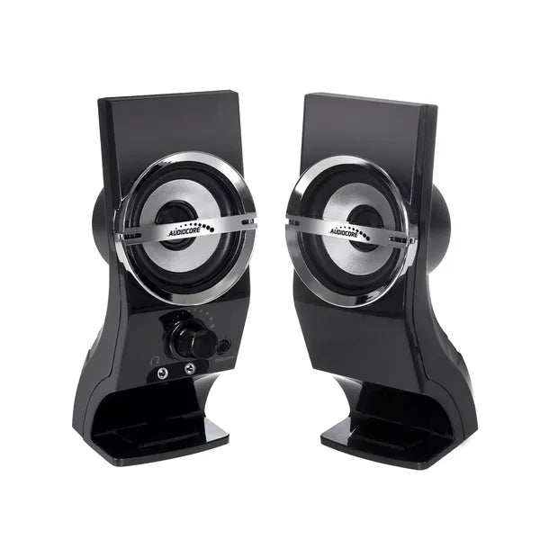 Audiocore AC805 6 W USB számítógépes sztereó hangszórók, fekete