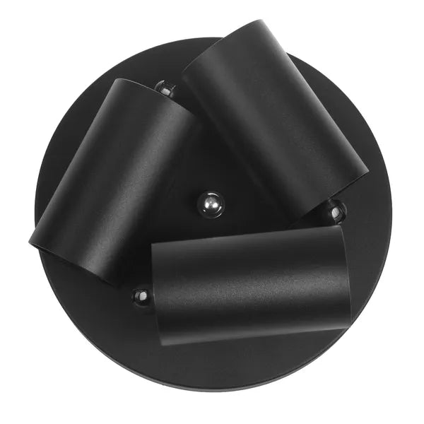 Állítható alumínium mennyezeti spotlámpa, 3×GU10, 55×100 mm, matt fekete