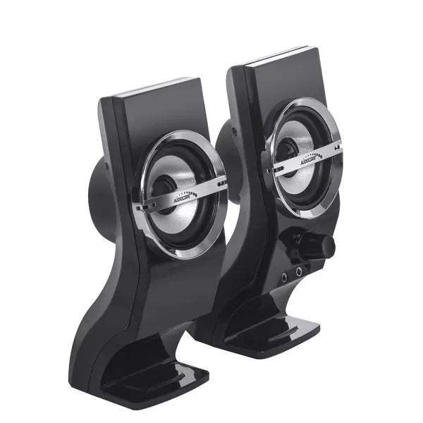 Audiocore AC805 6 W USB számítógépes sztereó hangszórók, fekete