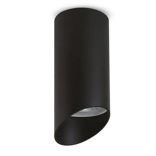 Fekete, kerek, alumínium felületszerelt GU10 spotlámpa 55×130 mm