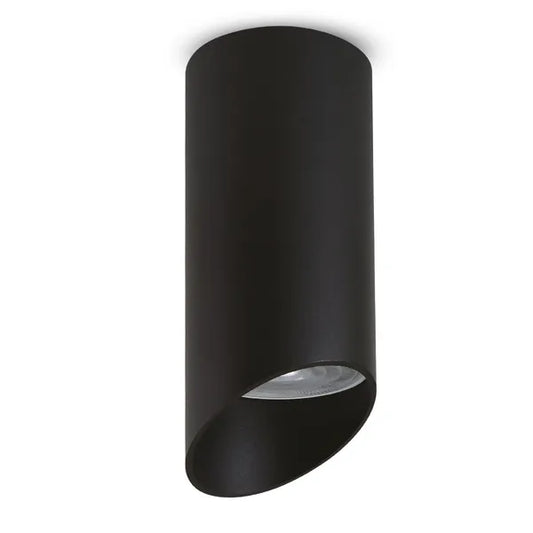 Fekete, kerek, alumínium felületszerelt GU10 spotlámpa 55×130 mm